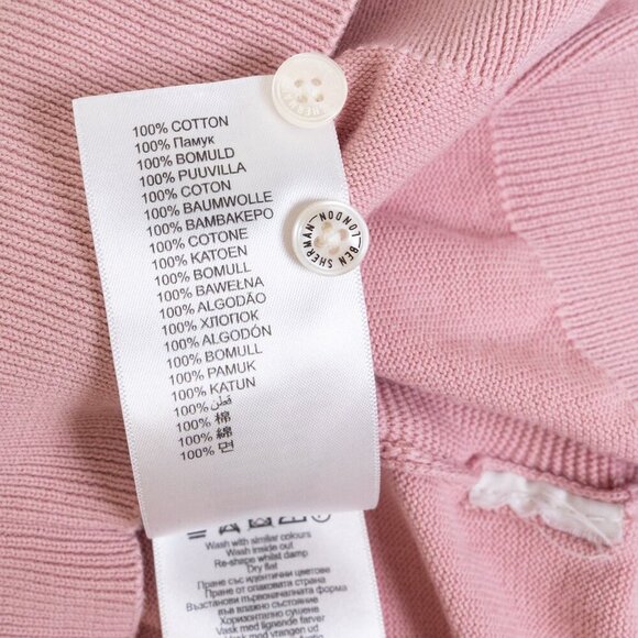 Ben Sherman Short Sleeve Polo Shirt Light Pink Preppy Cotton Knitted Small - Picture 13 of 13